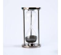 Timer A Clessidra 30 Minuti, Timer Decorativo A Clessidra con Struttura in Metallo Bronzo per Decorare La Cucina O L'insegnamento del Timer, Regalo Ricordo Idea Unica, Black Sand