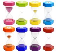 Timer a Clessidra, 8 Pezzi Clessidra Set, Colori Clessidra Denti per Bambini, Clessidre per bambini, Sabbia Timer, Clessidre a Colorato Sand Clock Timer per Spazzolini a Clessidra Timer da Cucina