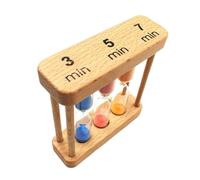 Timer a clessidra, orologio a clessidra in legno 3 + 5 + 7 minuti per giochi