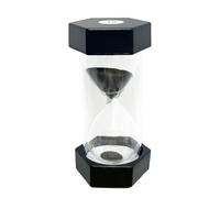 Timer a Clessidra, Sabbia Timer Orologio Ornamento, Time Management Set Home Office Decor Regalo, 10 minuti, Nero