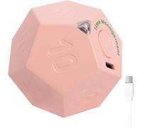 Timer a cubo, rotante per produttività, ricaricabile, con pomodoro, sveglia con vibrazione sonora, per la gestione del tempo, per bambini con ADHD (rosa)