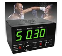 Timer a intervalli a LED, timer professionale per palestra. Green | È possibile scegliere un numero illimitato di cicli e regolare il volume e la durata dell'esercizio.