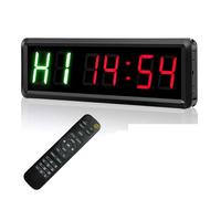 Timer a intervalli programmabili a LED, timer da palestra ad alto carattere 1,5 "conteggio su/giù for allenamento fitness