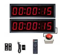 Timer a LED a doppia faccia con telecomando, timer da competizione da 7,6 cm, modalità multiple di temporizzazione e funzione promemoria per palestre, scuole, boxe e arrampicata indoor