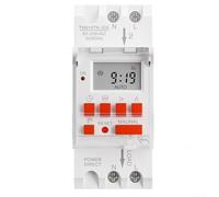 Timer astronomico Interruttore 30A, 85-265VAC Montaggio su Guida Din Alba Tramonto Controllo Automatico Batteria Incorporata TM919TK