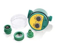 Timer automatico elettronico per l’irrigazione a due quadranti multifunzione, controller per l’irrigazione del giardino con 16 impostazioni programmabili, timer di irrigazione
