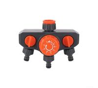 Timer automatico per irrigazione a 3 uscite, regolatore di irrigazione da giardino con valvole indipendenti per una cura efficiente delle piante e una pianificazione flessibile (arancione)