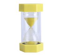 Timer, clessidra 3/10/20/30/60 minuti - creativo sabbia vetro clessidra minuti Timer Clock Home Office decorazione (giallo 3 mins)