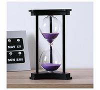timer, Clessidra con timer, 15/30/60 minuti, orologio clessidra cornice in legno, decorativa(Black Frame Purple Sand,30 minutes)