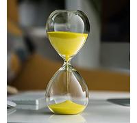 timer, Clessidra portatile con timer da 30 minuti, grande, colorata, in vetro trasparente e liscio, ideale for decorare la scrivania di casa, Natale compleanno(Unique Colour)