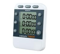 Timer conto alla rovescia a tre gruppi regolabile con retro magnetico e ampio display per cucina cucina studio studente per sessioni fino a 99 ore (base)