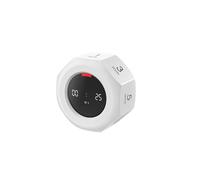 Timer Cubo Multi-Esagonale da 90 Minuti con Sensore Digitale e Schermo LED, 7 Set di Strumenti di Gestione del Tempo, Bianco