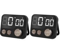 Timer Cucina Timer Digitale, Timer da Cucina Magnetico con Ampio Display LCD e Allarme Sonoro, Contaminuti come Cucinare, Cuocere al Forno, Sport, Esami, Giochi (Confezione da 2)