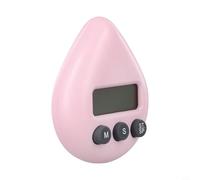 Timer da bagno con funzione di memoria resistente agli schizzi Abs Countdown Timer compatto 8 x 6 x 2 cm Struttura con fori magnetici per appendere - Bianco (polvere leggera)