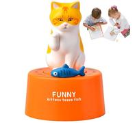 Timer da cucina, 2, 5x3, 7 simpatico cartone animato gatto timer per uova quadrante a carica girevole a 360° da cucina in plastica ABS per leggere la cottura, bollire le uova