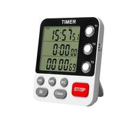 Timer Da Cucina A 3 - Timer Digitale Magnetico 3 In 1 8x2,1x9,5 Cm | Cronometro Con Conto Alla Rovescia Con Volume Regolabile, Promemoria Allarme Silenzioso, Timers Da Cucina A Doppio Gruppo