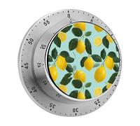 Timer da cucina a carica manuale da 60 minuti al limone, strumento di gestione del tempo meccanico visivo per cucinare