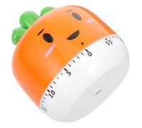 Timer da Cucina a Carota Cartoon Meccanico Arancia per Cottura | Conteggio a Ritroso Suono, Plastica e Metallo, per Forno, Compiti, Esercizi e Bollitura