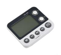 Timer da cucina a doppia linea con conto alla rovescia, allarme forte e funzione di memoria, cronometro digitale per cottura e preparazione dei pasti, montaggio a parete o supporto, grigio