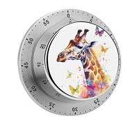 Timer da cucina a forma di farfalla con giraffa, chef, cucina con allarme forte, timer da tavolo meccanico magnetico