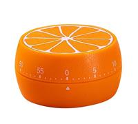 Timer da cucina a forma di frutta, simpatico timer meccanico a carica automatica 60 minuti con magnete, non necessita batterie for cucinare, for bambini Timer portatile(Oranje)