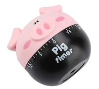 Timer da Cucina a Forma di Maiale Simpatico Cartone Animato Timer di Cottura Cottura Sveglia Meccanica Home Decor Contatori per Strumento di Cottura(pink)