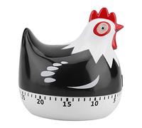 Timer da Cucina Cartone Animato a Forma di Pollo, Timer di Cottura Timer Carino Promemoria Countdown Baking Timer per Cucinare(black)