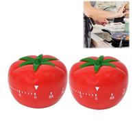 Timer da cucina classico con timer da 60 minuti per intervalli di un minuto, suoneria forte, utilizzato da Les Chefs Professionnel,6,5 x 5 cm, 2 pezzi