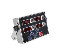 Timer da cucina commerciale, timer da cucina commerciale a 4 canali con display a LED trasparente, in acciaio inox, timer per calcolare il calcolo, utilizzato in cucina, hamburger, pollo fritto, forno