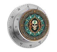 Timer da cucina con mandala celtico, 60 minuti, con carica magnetica, per cucinare e cuocere