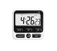Timer da cucina con retro magnetico, schermo digitale, luce lampeggiante silenziosa, conto alla rovescia 24 ore e funzione di conto alla rovescia per la gestione del tempo (A)
