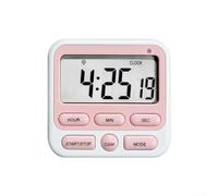 Timer da cucina con retro magnetico, schermo digitale, luce lampeggiante silenziosa, conto alla rovescia 24 ore e funzione di conto alla rovescia per la gestione del tempo (C)