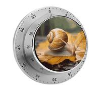 Timer da cucina con tra le foglie, orologio con timer da cucina stampato con allarme forte, non richiede batterie, carica per cucinare e cuocere al forno