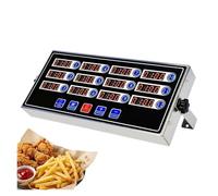 Timer da cucina digitale a 12 canali, con allarme forte e ampio display LCD, promemoria a tre fasi e 4 gruppi di tempo/regolazione del volume a 5 livelli, for ristoranti