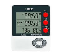 Timer da Cucina Digitale con Funzione Sveglia/Termometro per Cucinare, Time4252
