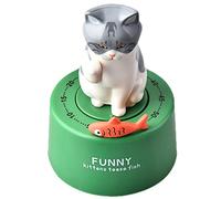 Timer Da Cucina Digitale - Kitchen Gadgets Timer Da Cucina Miau, Timer a Forma Di Mela, Timer Da Cucina Meccanico a Forma Di Gatto, Di Misurazione 55 Minuti, Con Avviso Sonoro, Multicolore