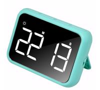 Timer da cucina, gestione del tempo for attività di cottura, lavoro, timer digitale a LED, conto alla rovescia, bambini, studio, insegnamento, 3 opzioni montaggio(Green)