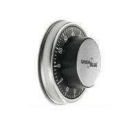 Green Blue GB152 - Timer meccanico da cucina con parte posteriore magnetica, 59 min, colore: argento/nero