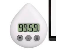 Timer da cucina impermeabile - Orologio compatto per imparare a studiare | Lettura chiara delle cifre, involucro resistente all'umidità, impugnatura versatile, modalità silenziosa per la messa a fuoco