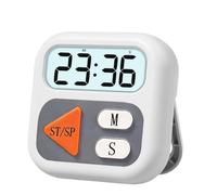 Timer da cucina magnetico con display LCD trasparente e | per barbecue, lezioni, studio, allenamento, casa, ufficio per cucinare, cuocere, grigliare, lezioni,