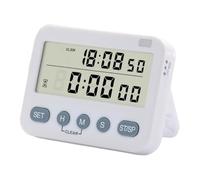 Timer da cucina magnetico con due schermi, conto alla rovescia di 99 ore, allarme