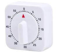 Timer da cucina Manuale Timer da cucina da 60 minuti con tempo di squillo di 3 secondi Meccanico in plastica bianca accurato, 2, 4x2, 4x1