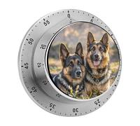 Timer da cucina per amanti dei cani da pastore tedesco, con allarme forte, timer da tavolo meccanico magnetico
