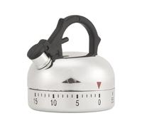 Timer da cucina per cucinare, non richiede batterie, strumento di cronometraggio a forma di teiera | Allarme manuale per conto alla rovescia | Orologio meccanico per casa, scrivania, aula fitness