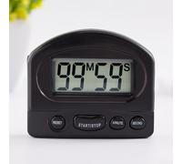 Timer da cucina per mini LCD per conto alla rovescia con grande display che mostra minuti e secondi, pulsanti facili da usare per impostare e controllare il tempo (nero)