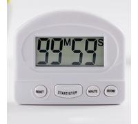 Timer da cucina per mini LCD per conto alla rovescia con grande display che mostra minuti e secondi, pulsanti facili da usare per impostare e controllare il tempo (bianco)