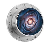 Timer da cucina Planet Stars and Galaxy per cucinare, timer da cucina in acciaio inossidabile, orologio magnetico con conto alla rovescia da 60 minuti, meccanico a carica, per aula, palestra, studio,