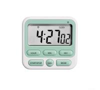 Timer da cucina silenzioso, orologio digitale per conto alla rovescia con allarme, timer a doppio scopo per cucinare e studiare, cronometro elettronico 24 ore, timer silenzioso per biblioteche (D)