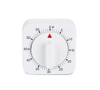 Timer da cucina, timer digitale per conto alla rovescia da cucina, kit timer da cucina con conto alla rovescia, timer meccanico quadrato bianco per preparare il cibo in cucina