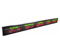 Timer da Palestra, 5. Cities Time Orologio Parete Montaggio a distanza Aziona Hight Brightness LED Digital Clock Zone Time Orologio Gancio di montaggio gratuito Gancio grande orologio